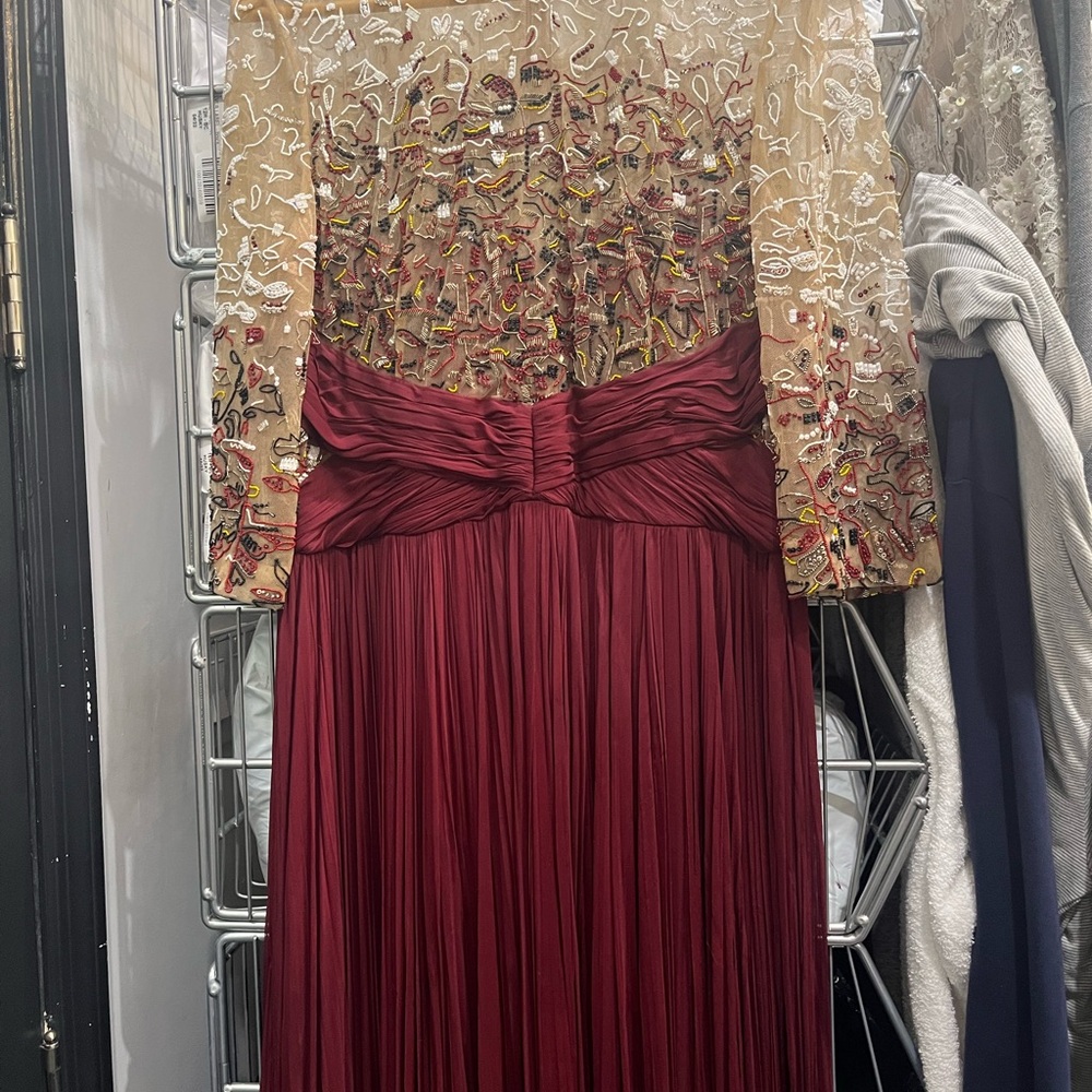 J. MENDEL woman’s chiffon beaded gown size 16